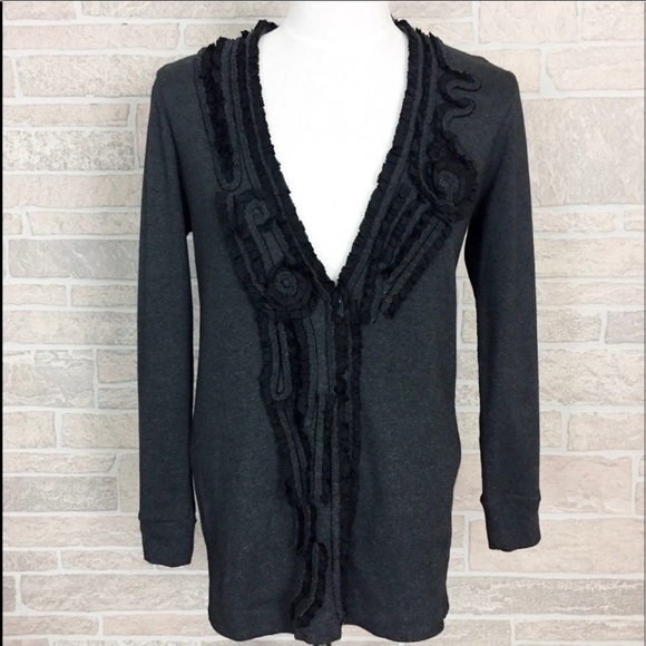 J. Crew Factory Sweaters - J.Crew Factory Gray embellished Cardigan